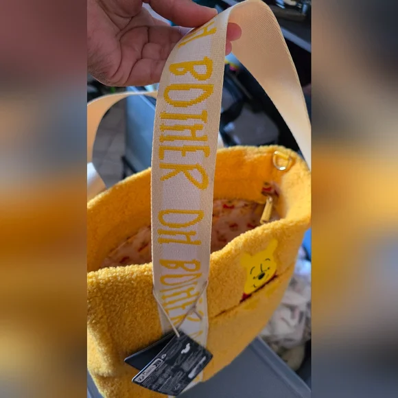 Loungefly Yellow Winnie the Pooh Fuzzy Bag - Picture 6 of 7